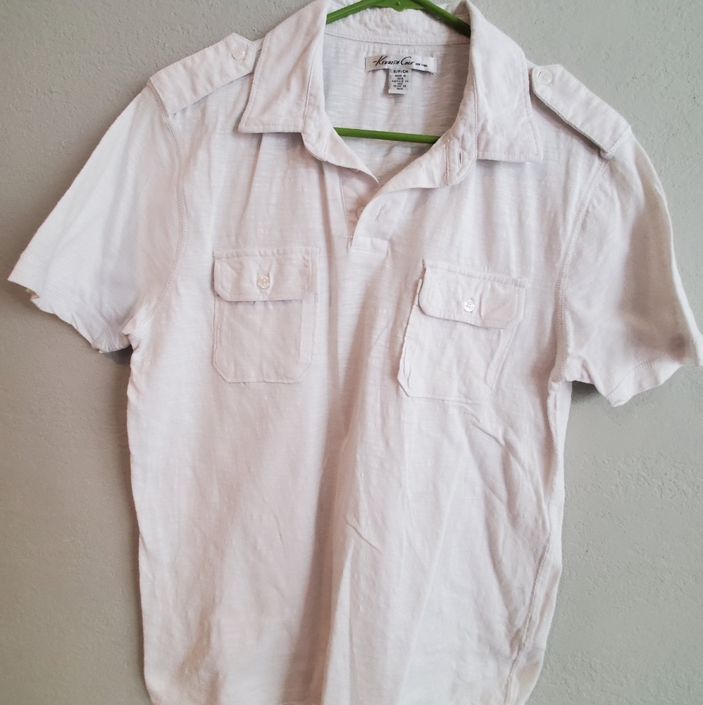 Short sleeve Kenneth Cole double breasted polo